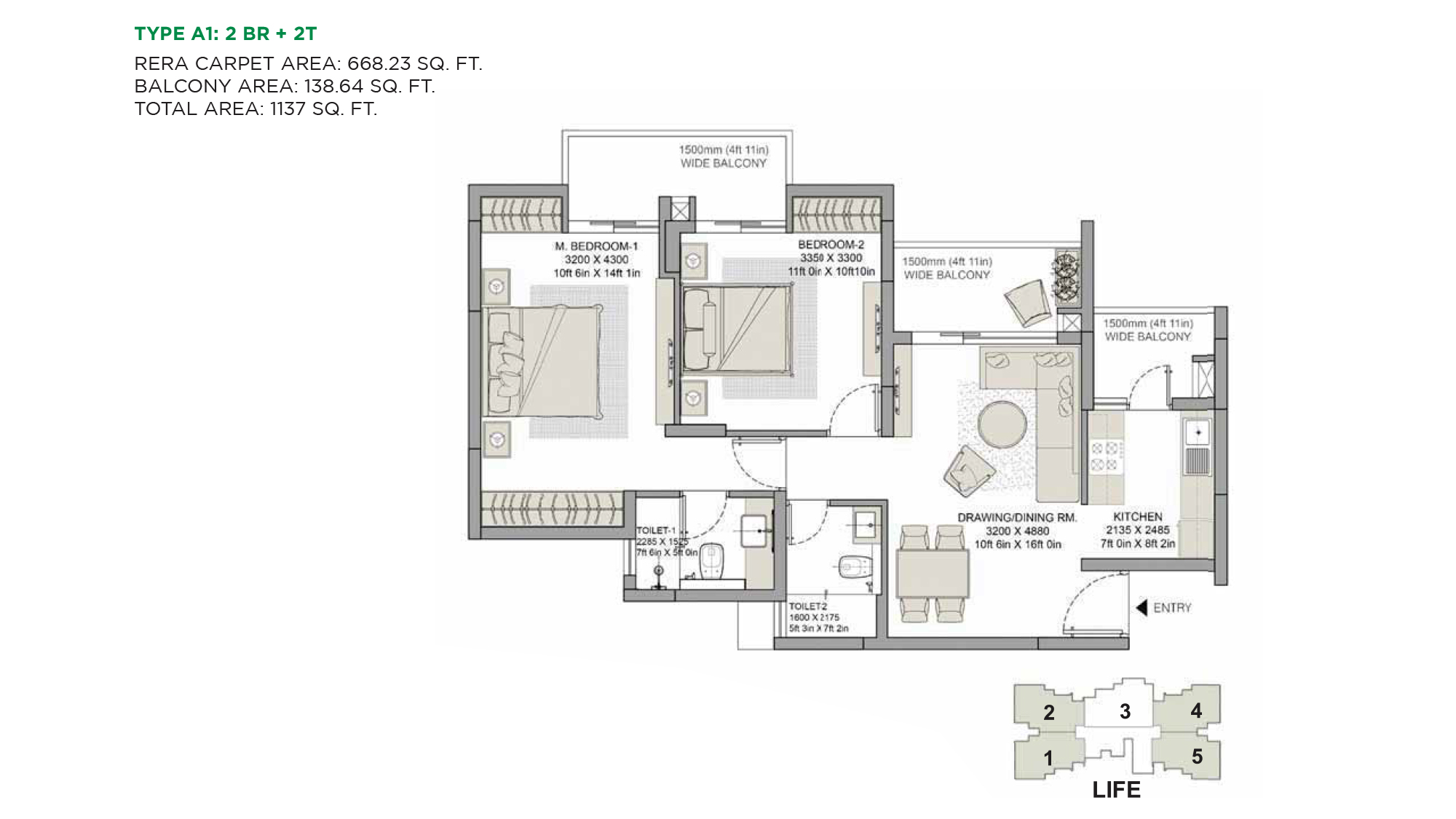 1 BHK Plan